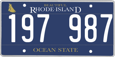 RI license plate 197987