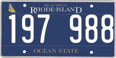 RI license plate 197988