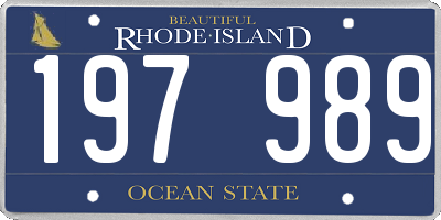 RI license plate 197989