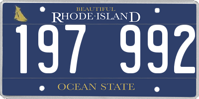 RI license plate 197992