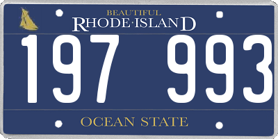 RI license plate 197993