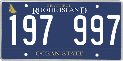 RI license plate 197997