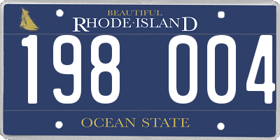RI license plate 198004