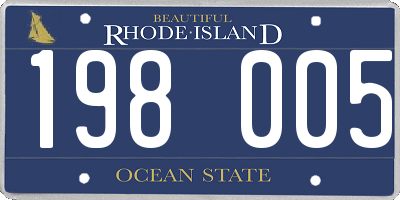 RI license plate 198005