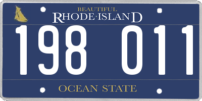 RI license plate 198011