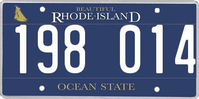 RI license plate 198014