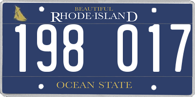 RI license plate 198017