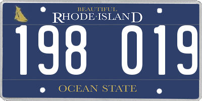 RI license plate 198019