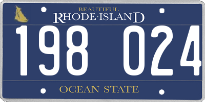RI license plate 198024
