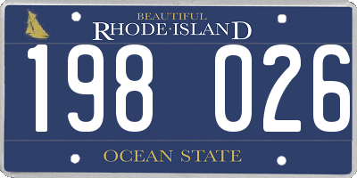 RI license plate 198026