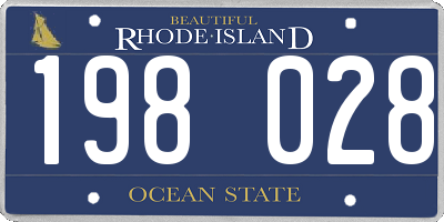 RI license plate 198028