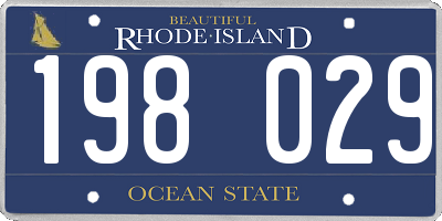 RI license plate 198029