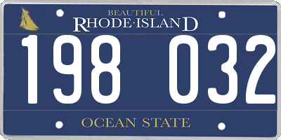 RI license plate 198032