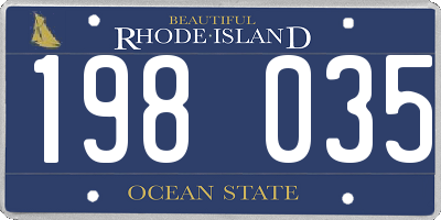 RI license plate 198035