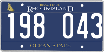 RI license plate 198043