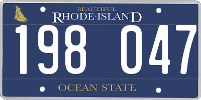 RI license plate 198047