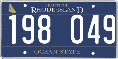 RI license plate 198049