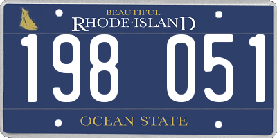 RI license plate 198051