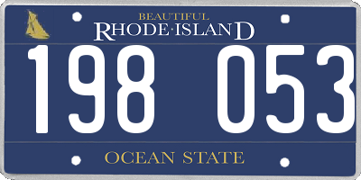 RI license plate 198053