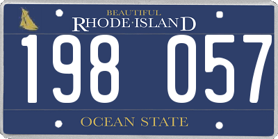 RI license plate 198057