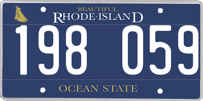 RI license plate 198059