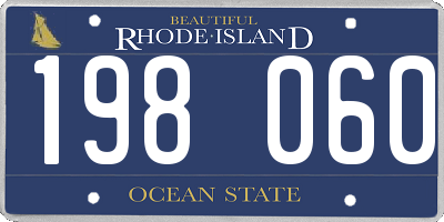 RI license plate 198060