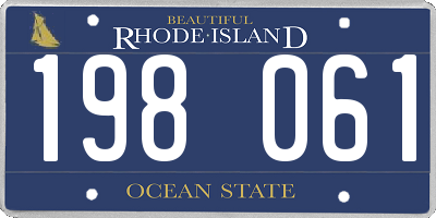 RI license plate 198061