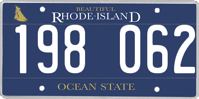 RI license plate 198062