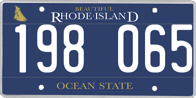 RI license plate 198065