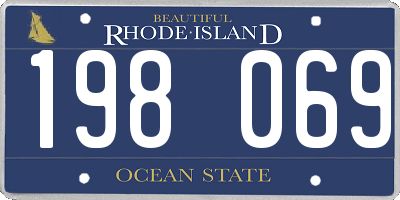 RI license plate 198069