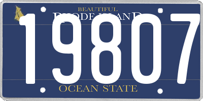 RI license plate 19807