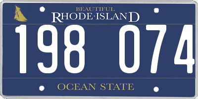 RI license plate 198074
