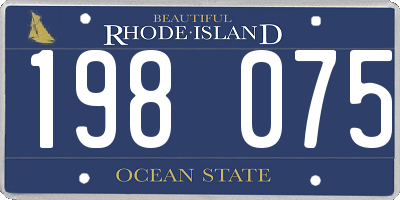RI license plate 198075