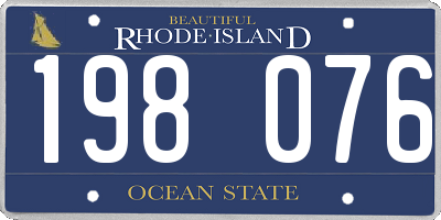 RI license plate 198076