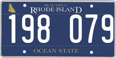 RI license plate 198079