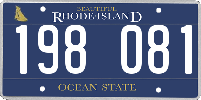RI license plate 198081