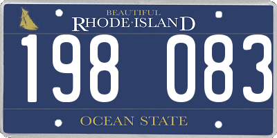 RI license plate 198083