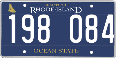 RI license plate 198084
