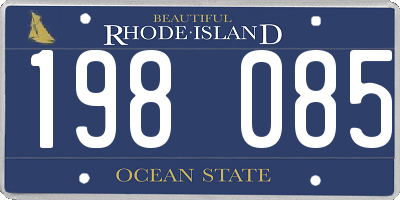 RI license plate 198085