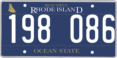 RI license plate 198086