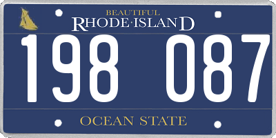 RI license plate 198087