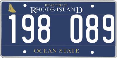 RI license plate 198089