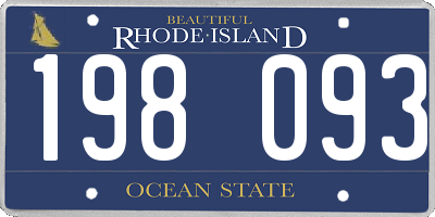RI license plate 198093