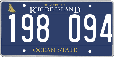 RI license plate 198094
