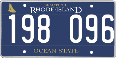 RI license plate 198096