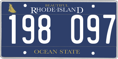 RI license plate 198097