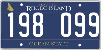 RI license plate 198099