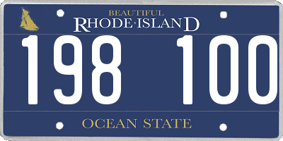 RI license plate 198100
