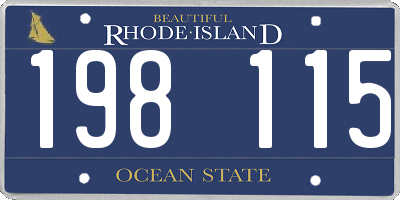 RI license plate 198115