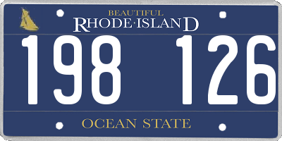 RI license plate 198126